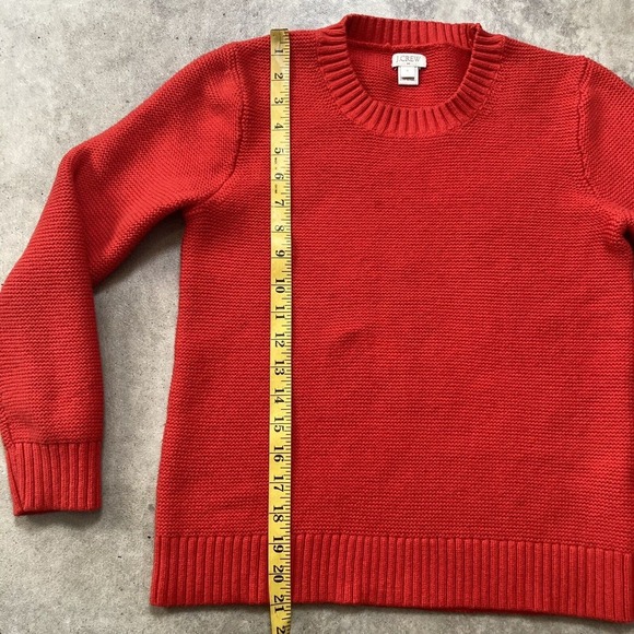 J. Crew Sweater Womens Size Small Red Classic Crewneck Knit Holiday - Picture 7 of 12